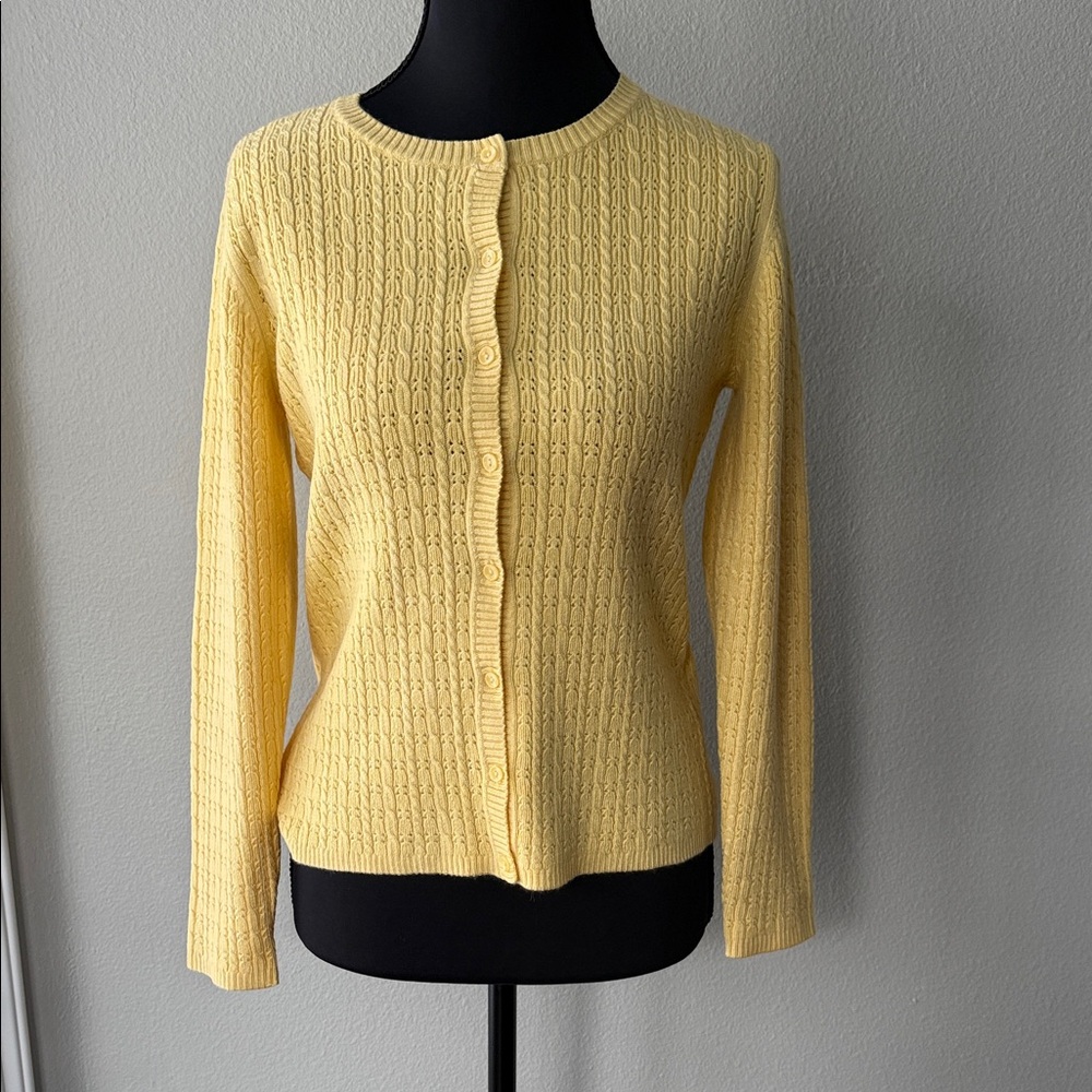 Petite Sophisticate Yellow Women's Cardigan